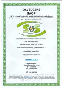 Certifik&aacute;t SAOP